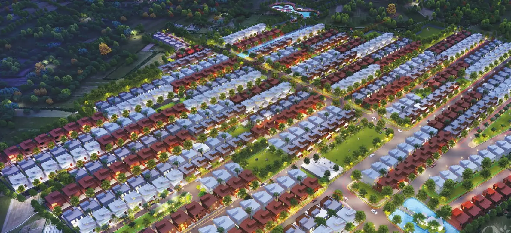 Aerial view of the 40-acre Emami Aastha township at Joka, Kolkata