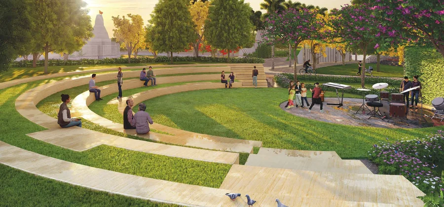 Open-air amphitheatre at Emami Aastha, Joka
