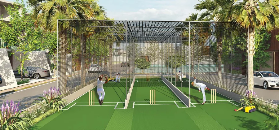 Net cricket turf at Emami Aastha, Joka