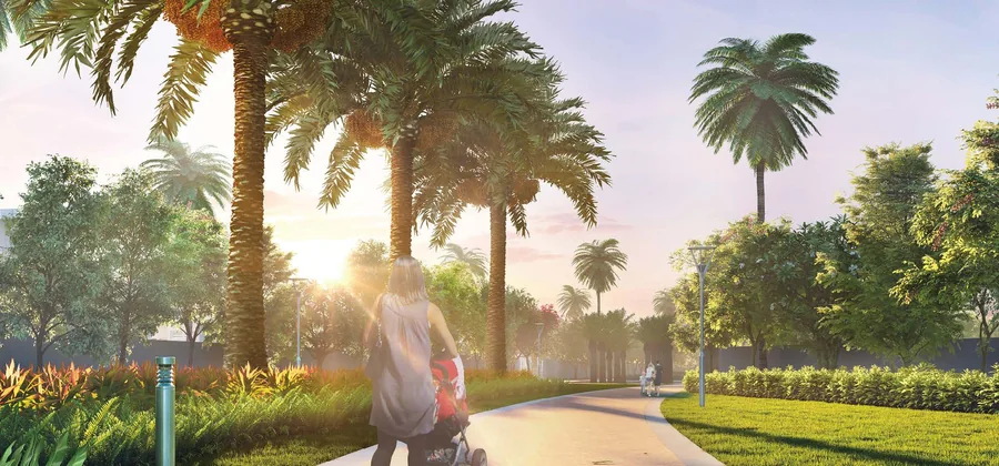 Walking and jogging track at Emami Aastha, Joka