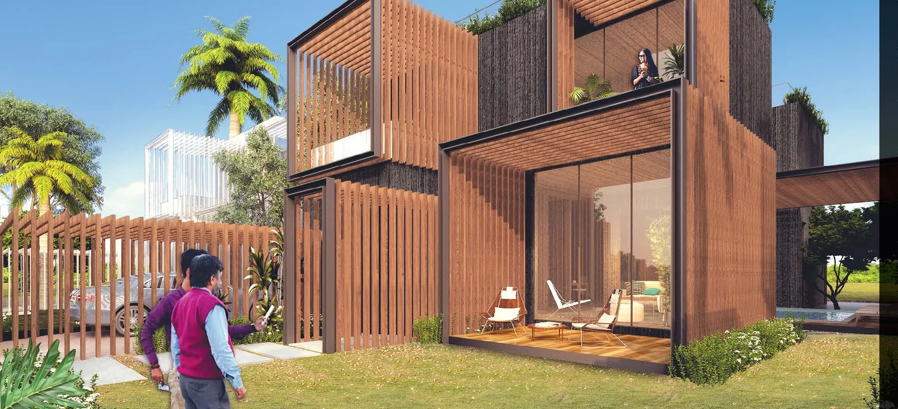 Paras bungalow exterior at Emami Aastha township, Joka