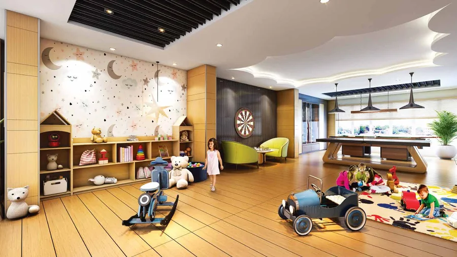 Indoor games and kids play area at Bhawani Porshi Nagar