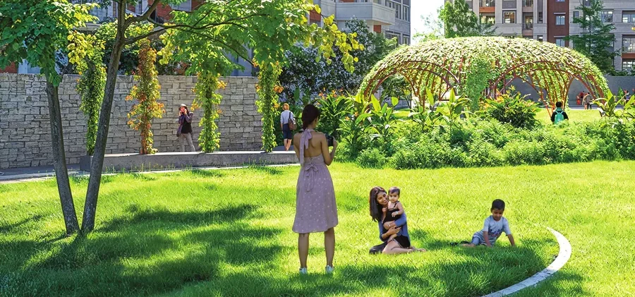 Rolling lawns at Urban Lakes township, Konnagar