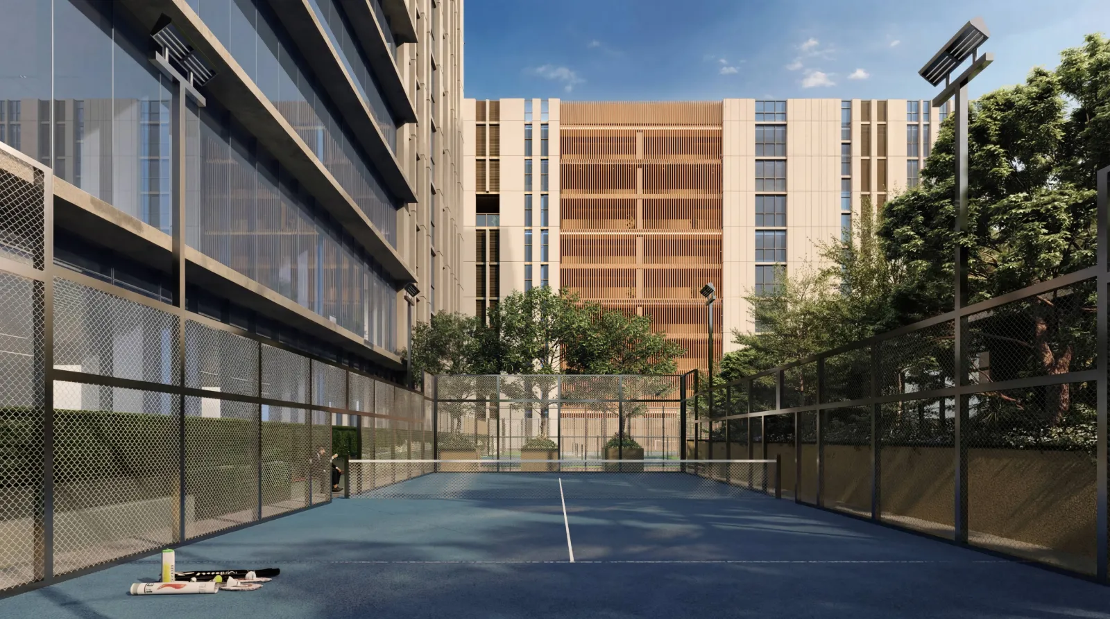 Harbour One by PS Group, Sector V: podium sports deck with badminton court, artist's impression