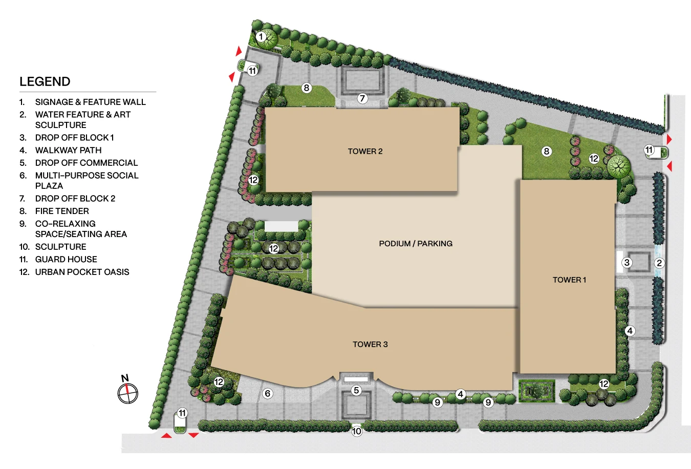 Harbour One by PS Group, Sector V: site plan