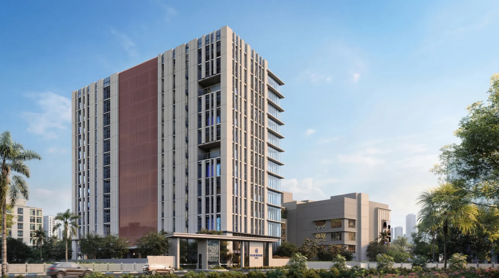 Harbour One by PS Group, Sector V: Tower II elevation, artist's impression