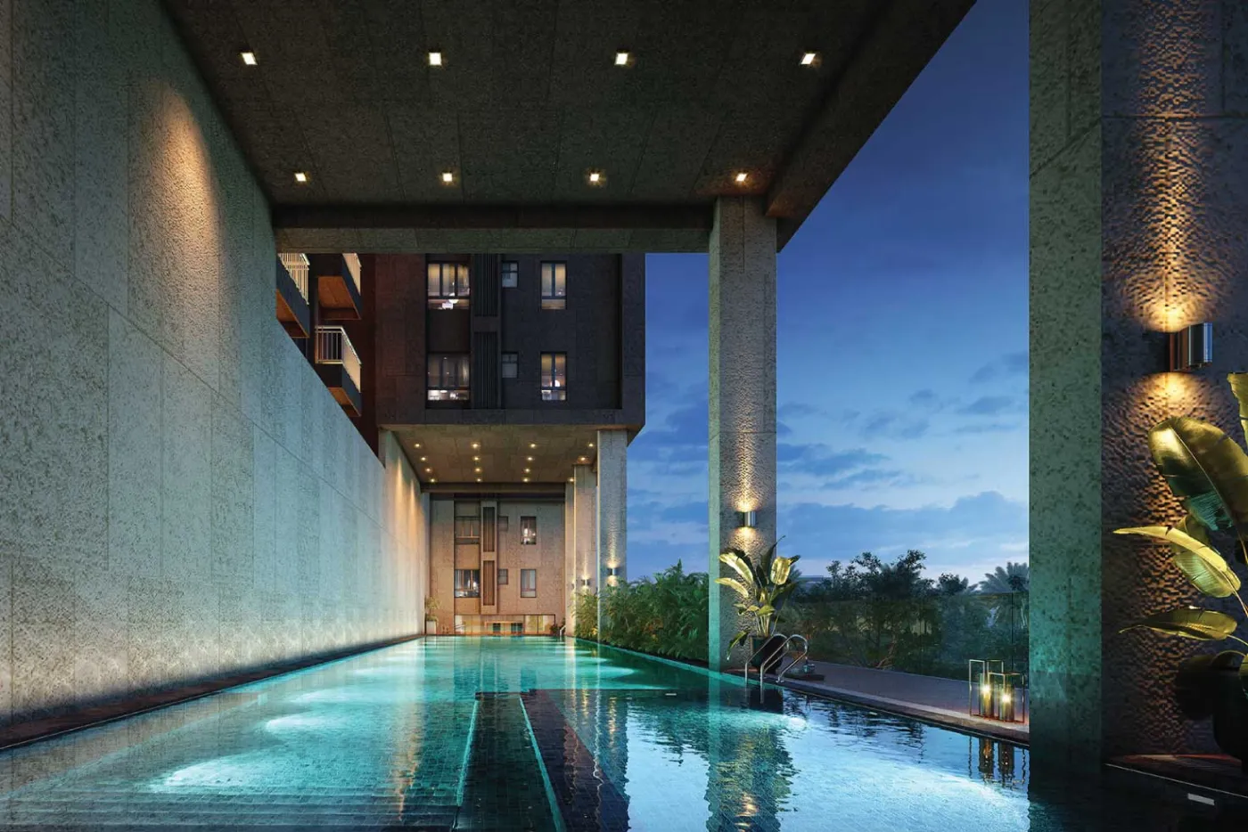 Jade Grove by PS Group, Tangra: 30 m triple-height swimming pool, artist's impression