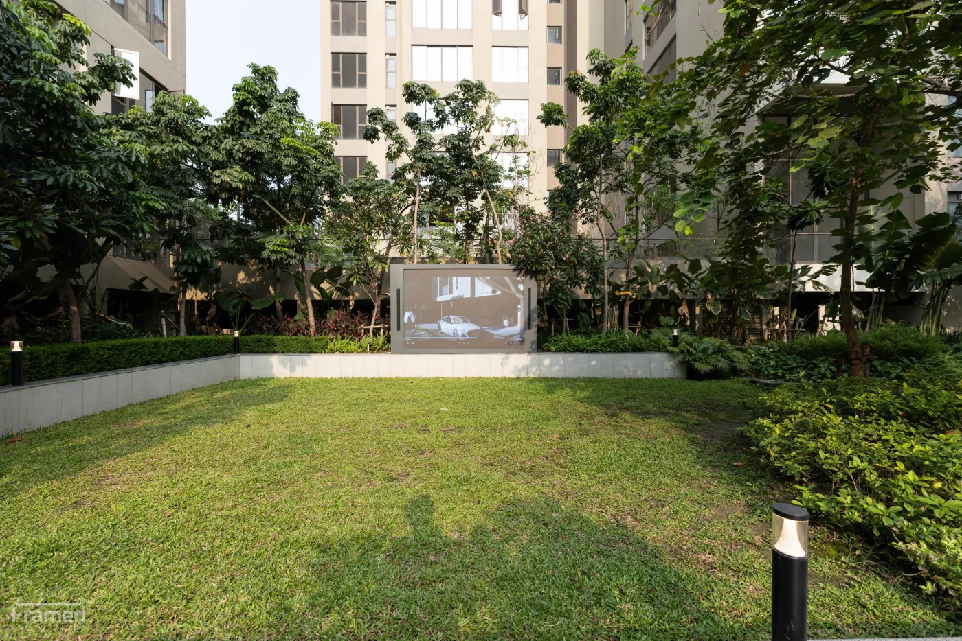 Open-to-sky movie theatre lawn at Navyom, New Alipore