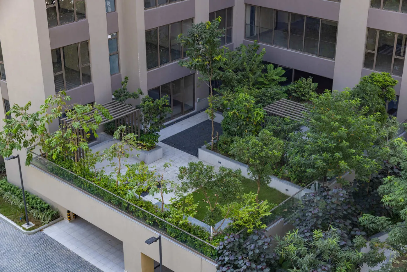 Private terrace garden of a Navyom terrace home, New Alipore