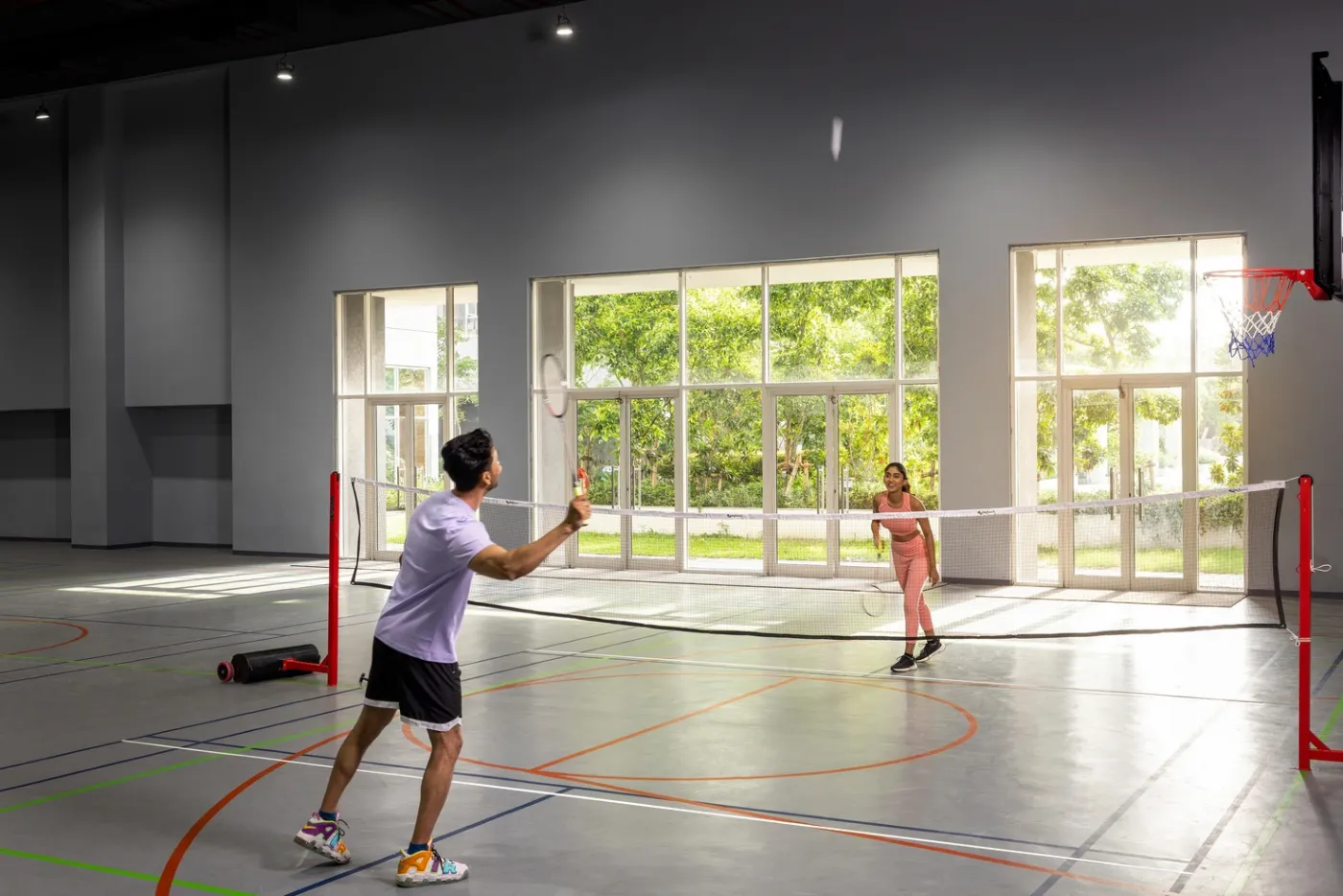 Triple-height indoor sports arena at One10, New Town