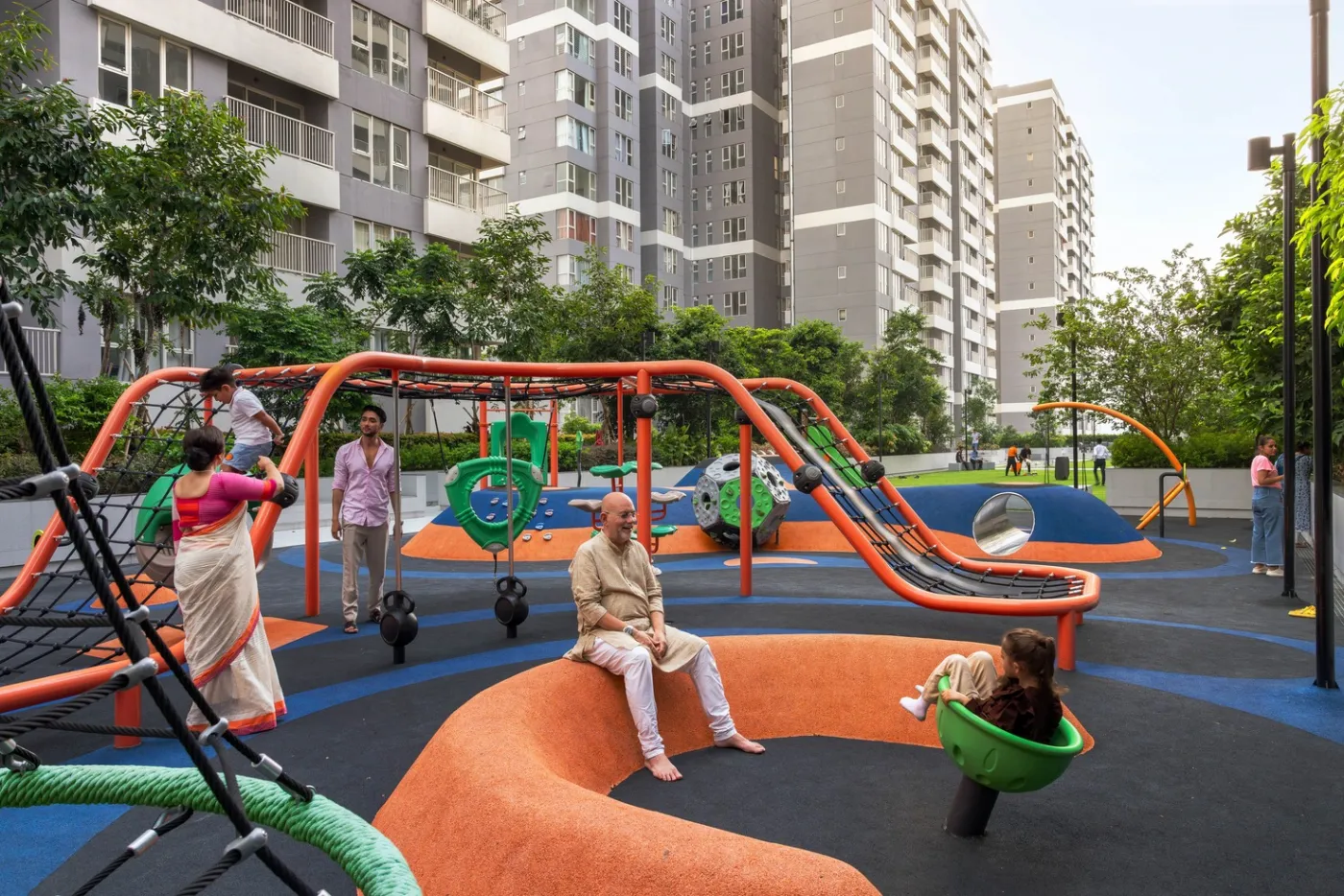 Kids jungle gym and play area at One10, New Town