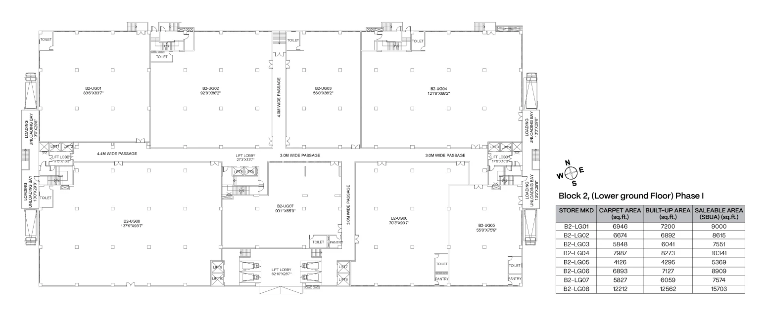 PS Logistics Park, Kona Expressway: Block 2 lower ground floor plan