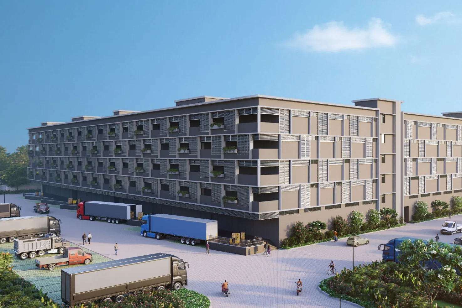 PS Logistics Park, Kona Expressway: warehouse block with truck parking, artist's impression