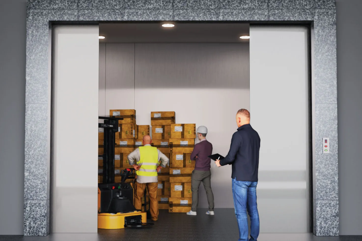 PS Logistics Park, Kona Expressway: goods lift, artist's impression