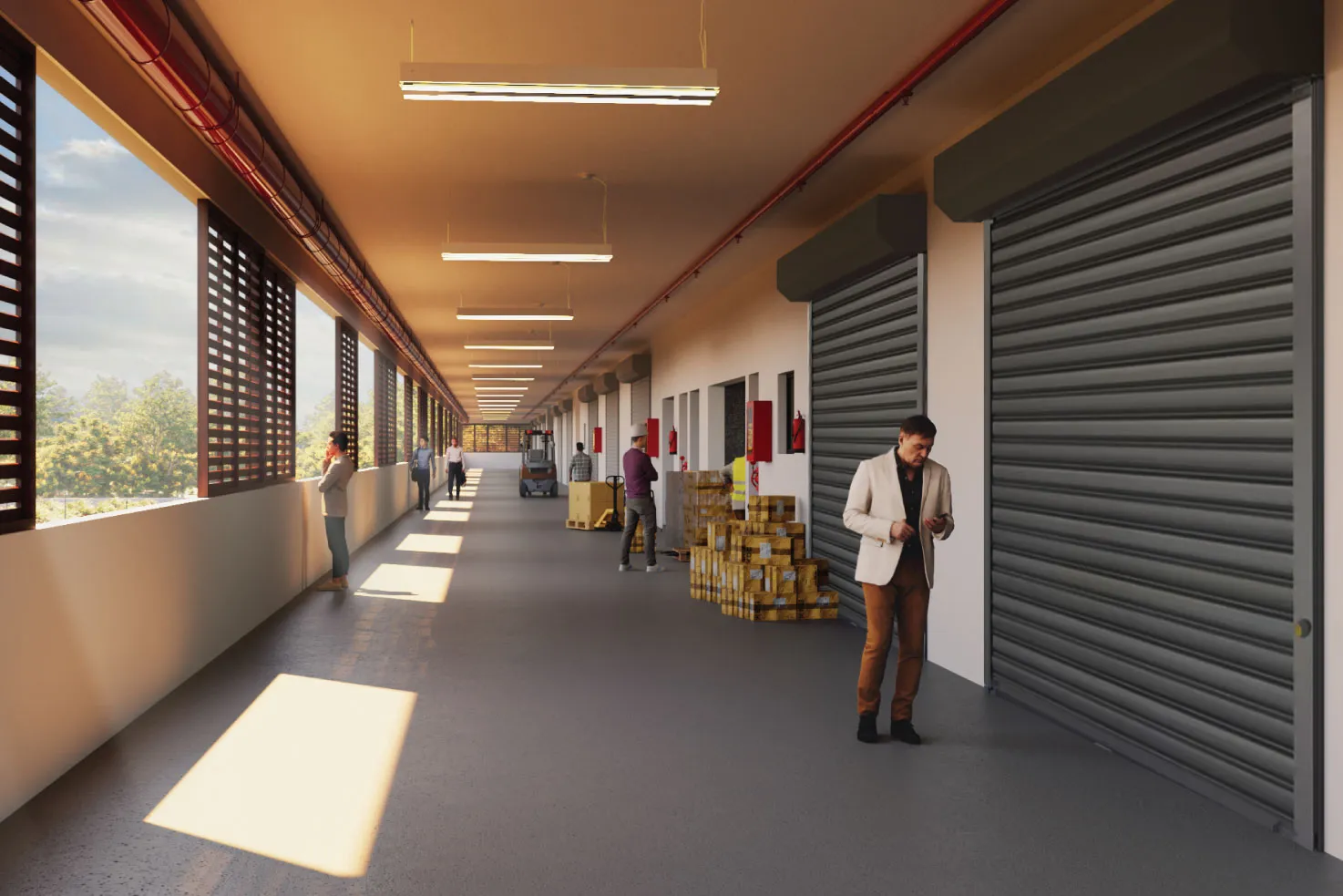 PS Logistics Park, Kona Expressway: loading corridor with shutters, artist's impression
