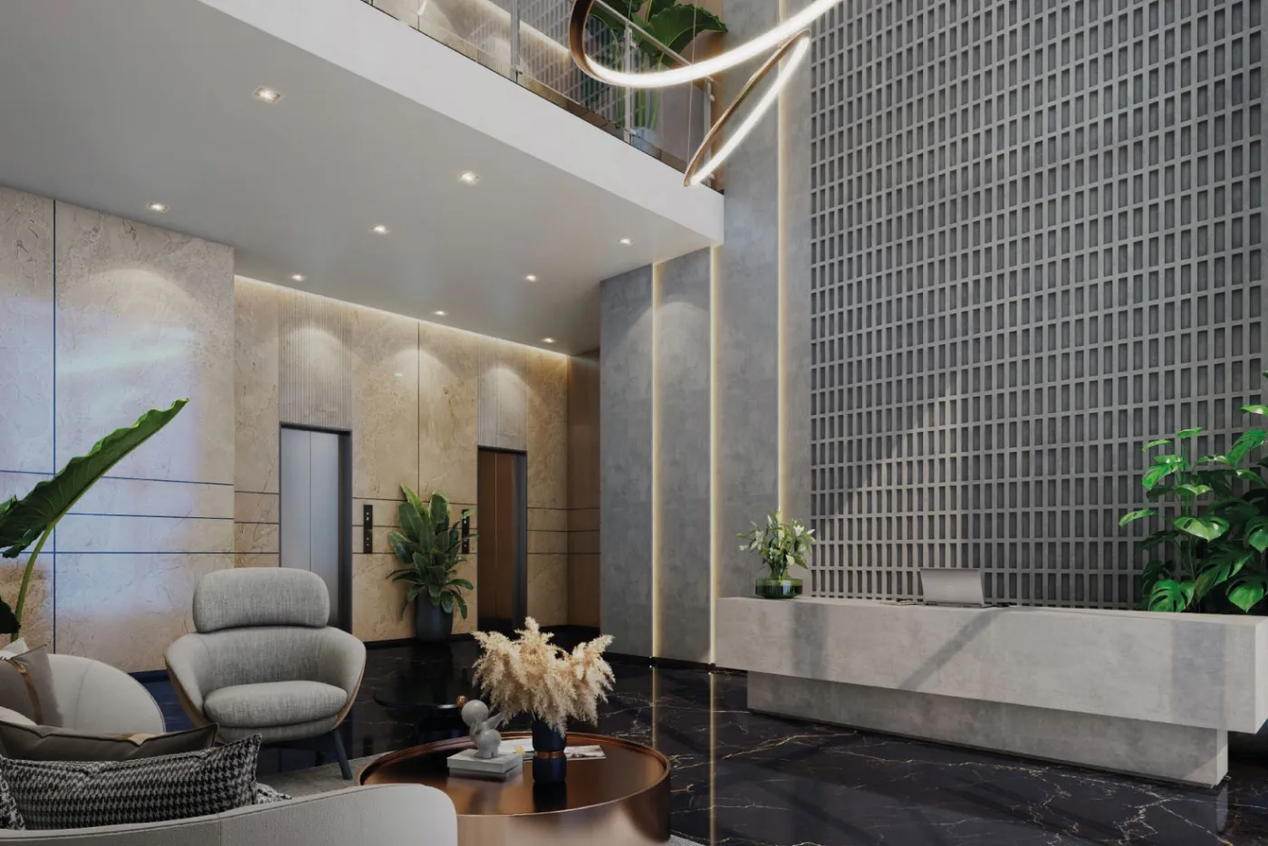 Quintessa by PS Group, Kankurgachi: entrance lobby, artist's impression