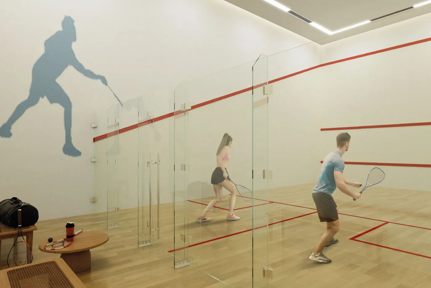 Quintessa by PS Group, Kankurgachi: squash court, artist's impression