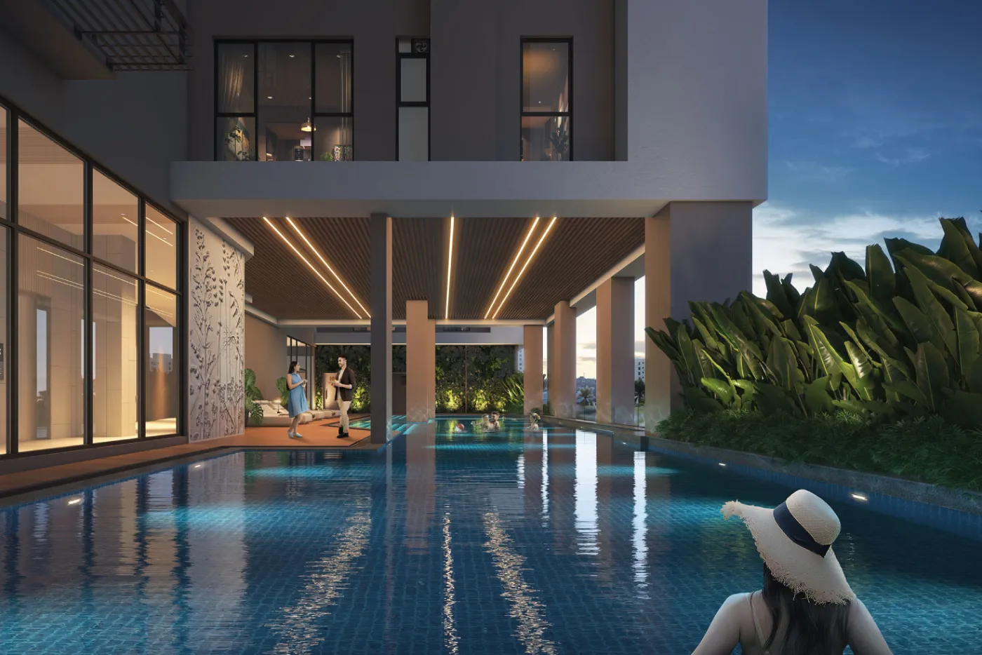 Quintessa by PS Group, Kankurgachi: swimming pool, artist's impression