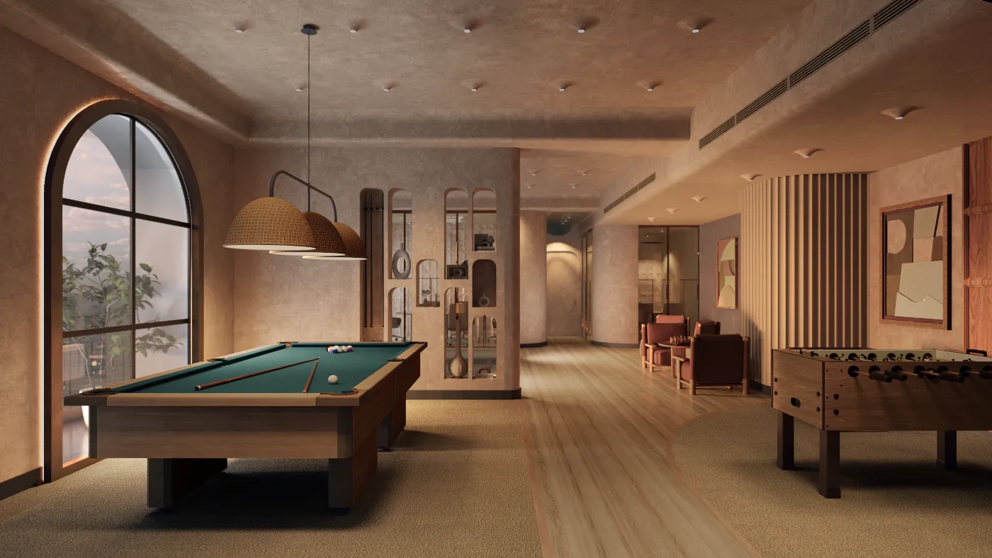 Indoor games lounge at The Balmoral