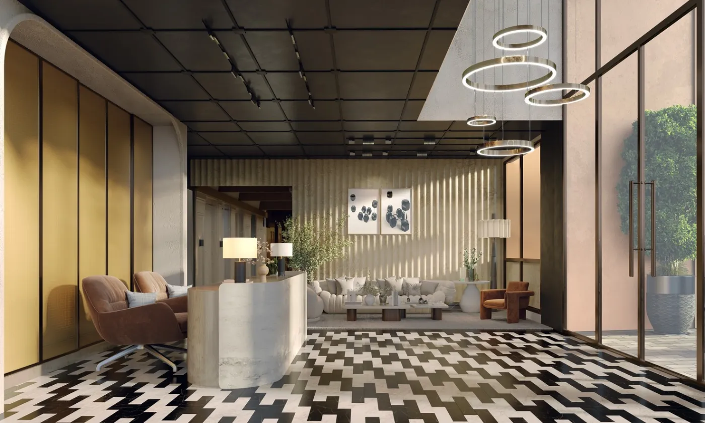 Grand reception lounge at The Balmoral, Pretoria Street