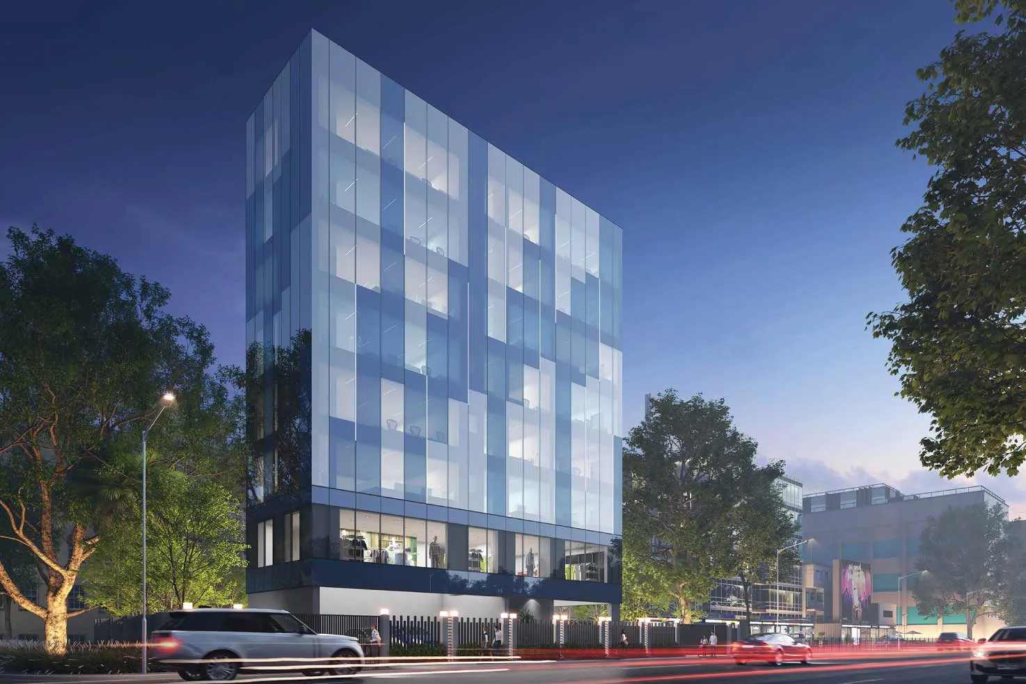 The Dominion by PS Group, Sarat Bose Road: building at night