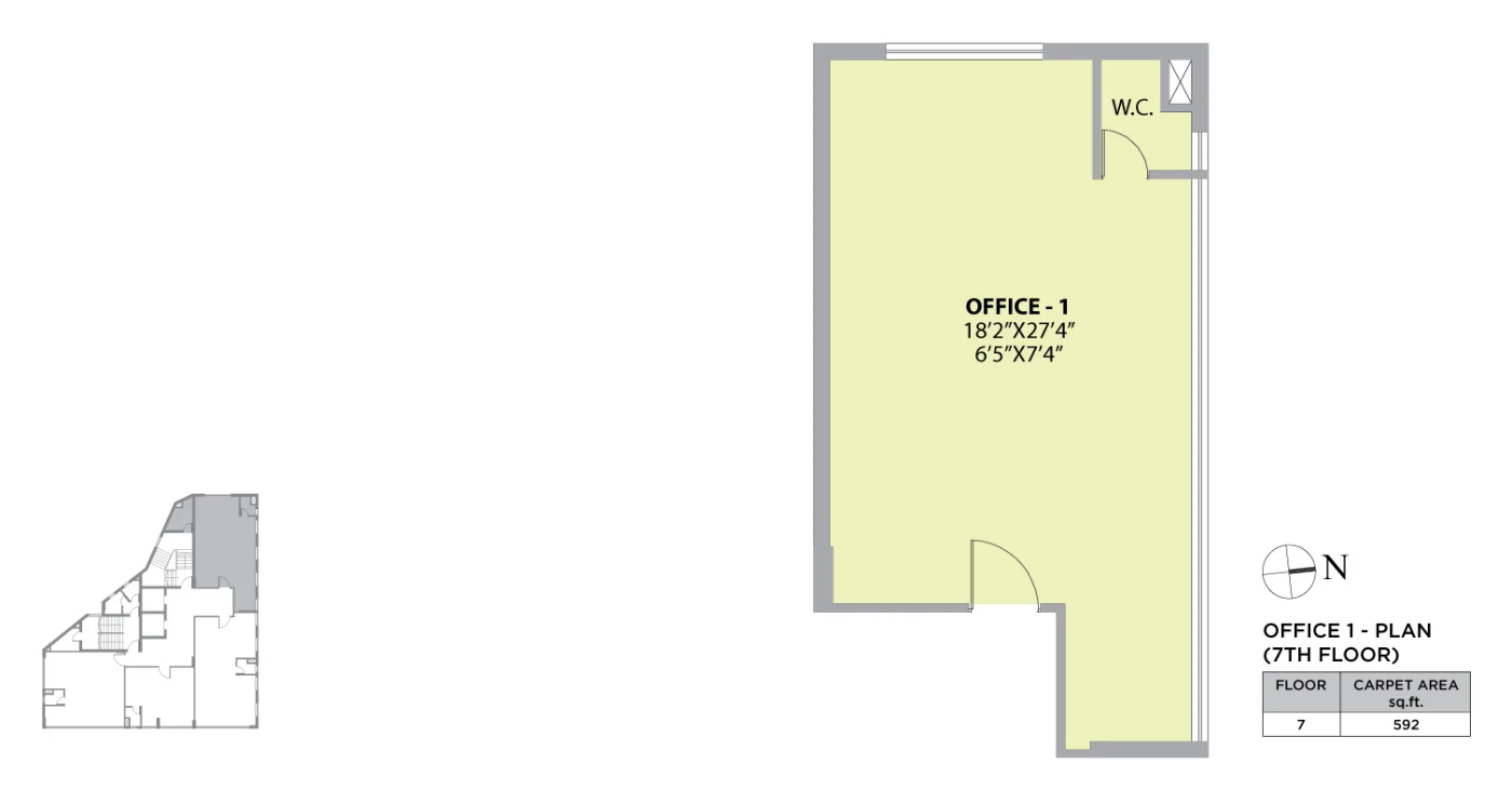 The Dominion by PS Group, Sarat Bose Road: Office 1 floor plan