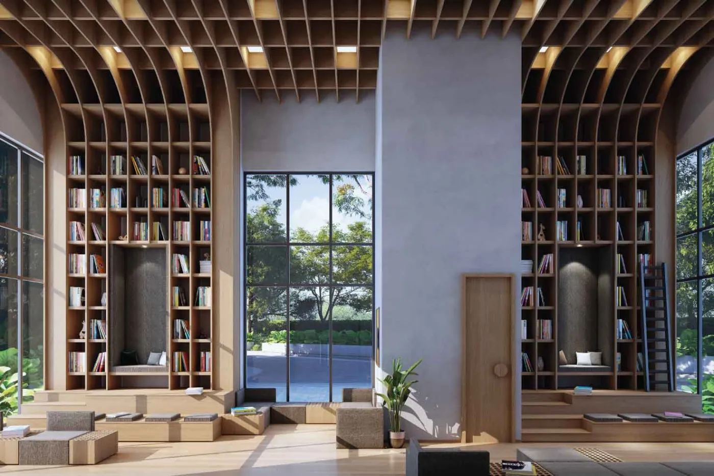 Vaanya by PS Group, New Town: library lounge, artist's impression